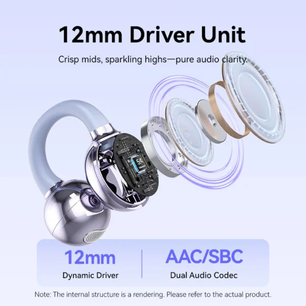 Vention EchoClip A1 Open-Ear Earbuds – Voilet - Image 6