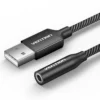 Vention 1M USB Stereo Sound Adapter-Black