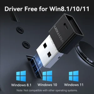 Vention Wireless USB Bluetooth Receiver-Black